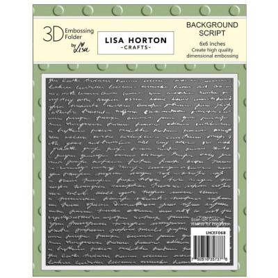 Lisa Horton Crafts 3D Embossing Folder - Background Script